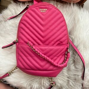 Victoria's Secret Hot Pink Quilted Backpack